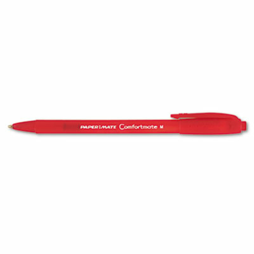 Paper Mate 6320187 ComfortMate Ballpoint Retractable Pen  Red Ink  Med