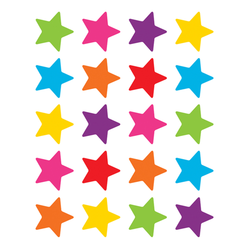 Bright Stars Stickers Die Cut Star Shape