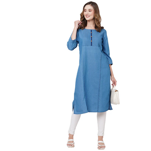Denim Kurtis for Women  (Size-M) (Color-BLUE)