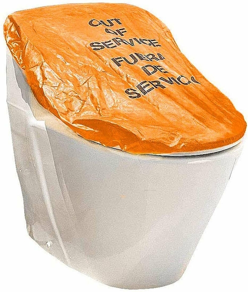 Pack of 10 Polypropylene Orange Out of Service Covers 36" Multipurpose