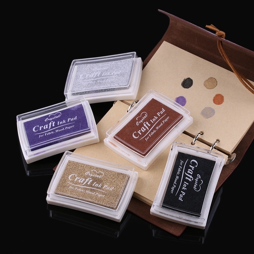 Fashion 5 Colors Oil Based  Craft Ink Pad Rubber