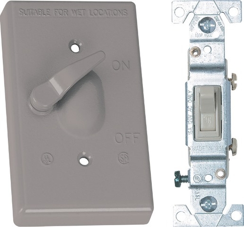 Sigma Electric 14216 Weatherproof Toggle Switch Cover  Gray