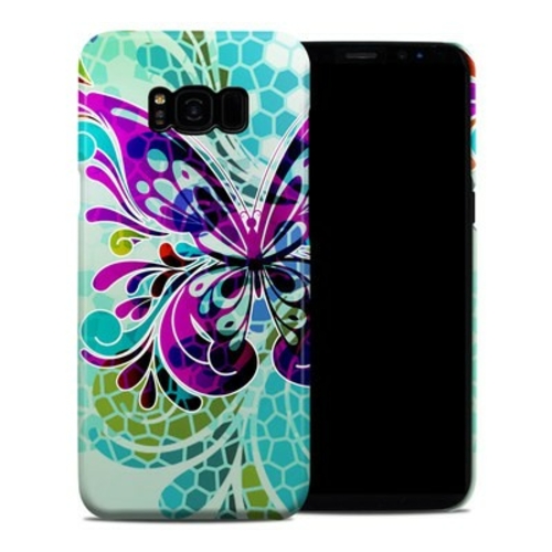 DecalGirl SGS8PCC-BFLYGLASS Samsung Galaxy S8 Plus Clip Case - Butterf