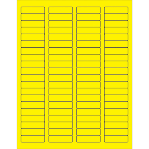 Box Partners LL170YE 1.75 x 0.5 in. Fluorescent Yellow Rectangle Laser