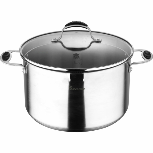 Casserole with glass lid Masterpro Q3289 Stainless steel