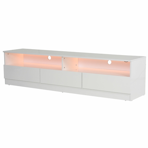 HOMCOM 71" High Gloss LED TV Cabinet Stand Home Entertainment Center