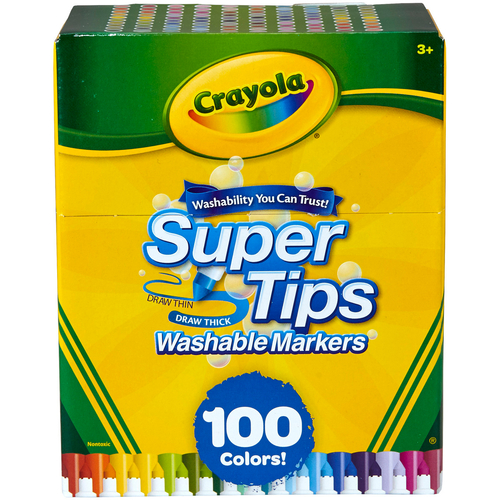 Crayola 58-5100 Super Tips Washable Markers - Pack of 100