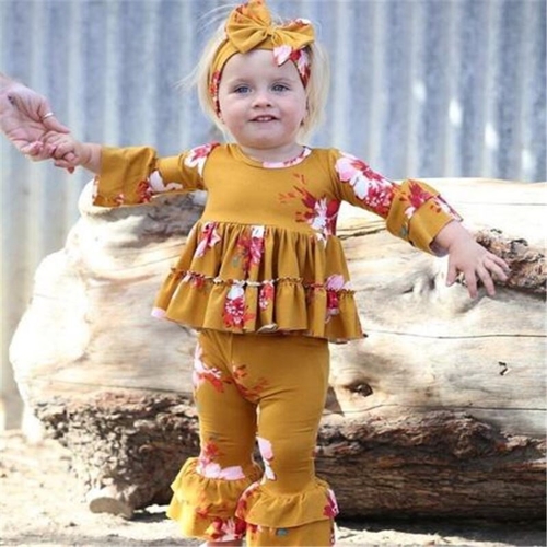 Pudcoco Leisure 3pcs Newborn Infant Baby Girl