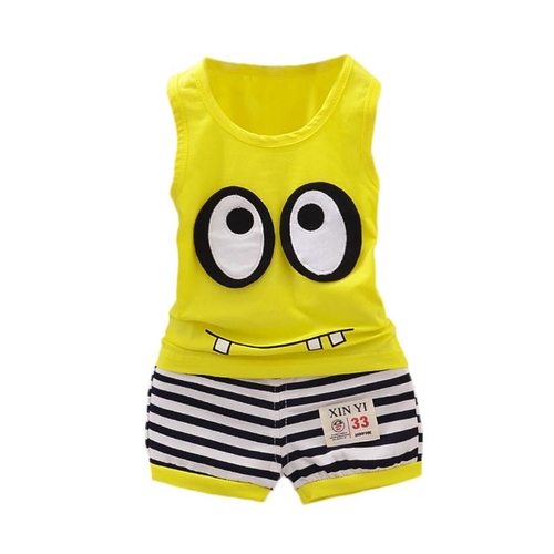 2 Pcs Infant Baby Boys Girls Eyes Print Tops