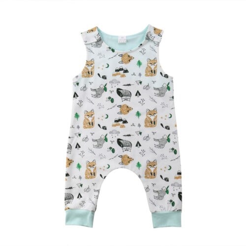 Summer Newborn Kids Baby Boys Girls Printing