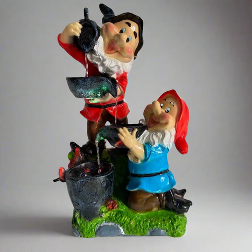 ALiLa Dwarfs Kids Designer Fountain with LED for Balcony Garden,