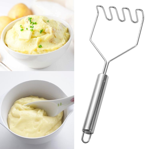 1PC Stainless Steel Wave Shape Potato Masher