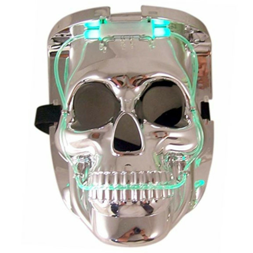 Blinkee A1230 LED Color Changing Silver Chrome Skull Face Halloween Ma