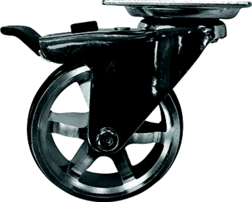 Shepherd Hardware 6295 3 in. Swivel Caster Wheel with Brake, Chrom