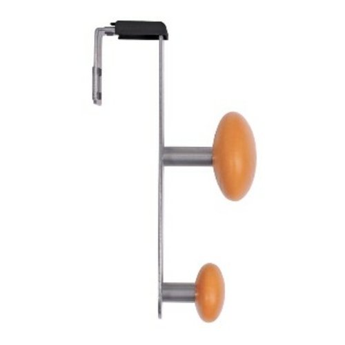 Alba PM2PARTBO Traditional Chrome Over the Door Coat Hanger with Two L