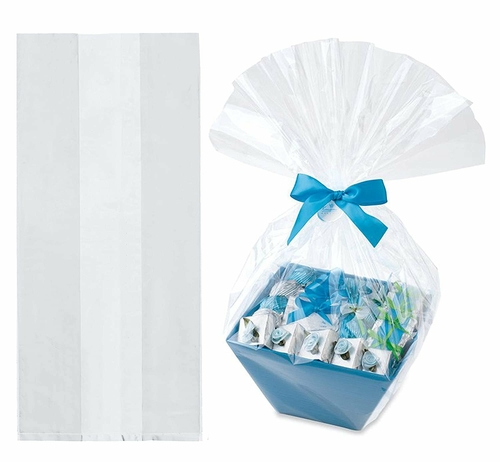 Pack of 1000 Gusset Bags 11 1/2 x 10 x 21 1/2 Clear Plastic Expandable