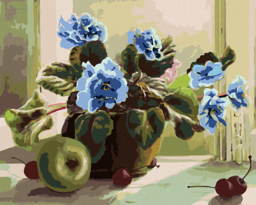 Paint by Numbers - BLUE FLOWERS AND FRUIT