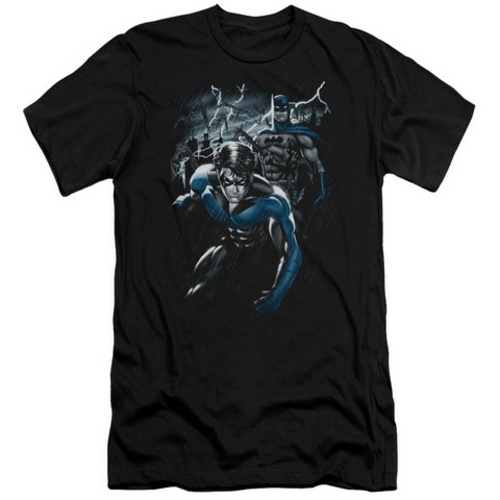 Trevco Batman-Dynamic Duo - Short Sleeve Adult 30-1 Tee - Black- Small
