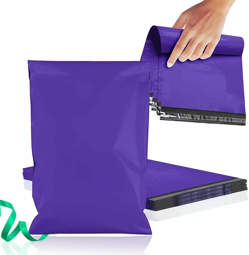 1000 Pack Purple Flat Poly Mailers 12" x 15.5" Plastic Shipping Bags