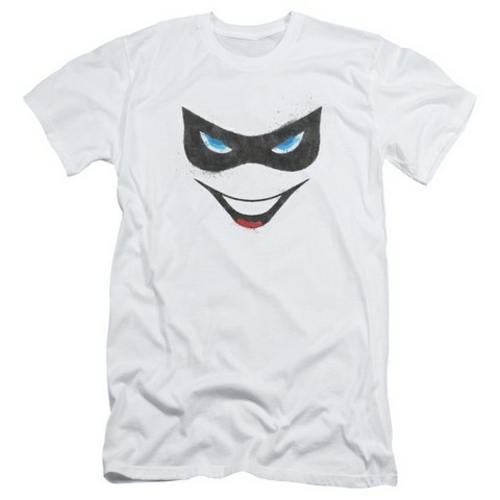 Trevco Batman-Harley Face - Short Sleeve Adult 30-1 Tee - White- 2X