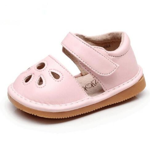 Fashion hollow out PU leather summer baby kids