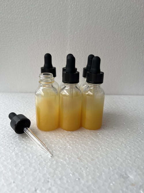 6 PACK OF 1oz YELLOW BOSTON GLASS DROPPER BOTTLES