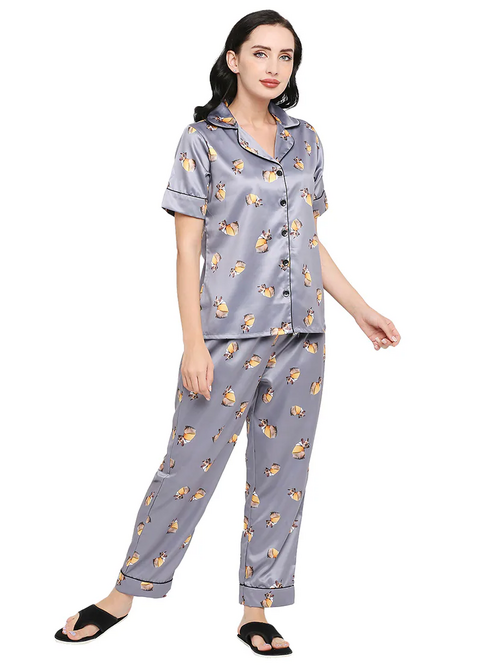 night suits in various  sizes and designs  GREY L