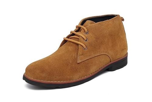 Men's Suede Leather Lace Up Formal Ankle Chukka Boots (Size-UK-8