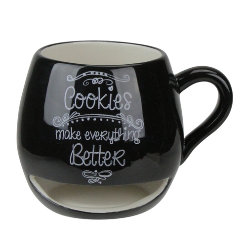 Avon 33406051 4 in. Cookies Make Everything Better Mug, Black & Wh