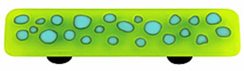 Hot Knobs HK6004-PB Reactive Clear Spring Green Rectangle Glass Cabine