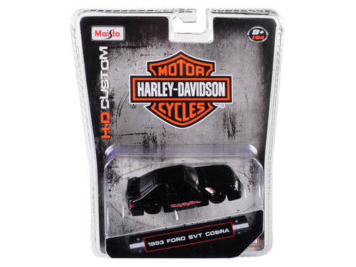 1993 Ford SVT Cobra Black \Harley Davidson\" 1/64 Diecast Model Car by