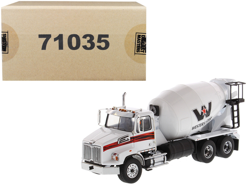 Western Star 4700 SB Concrete Mixer Truck White 1/50 Diecast Model by
