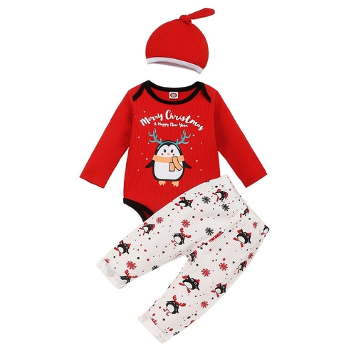 Newborn Infant Baby Girl Boy Christmas Romper Tops