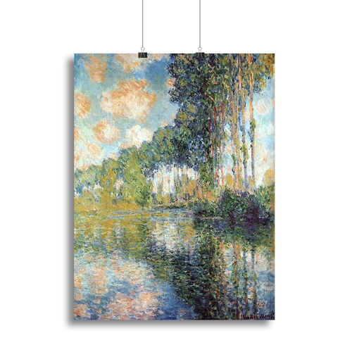 Poplars on the Epte by Monet Canvas Print or Poster