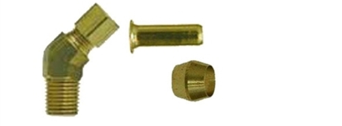 Airbagit FIT-COMPRESSION-ELBOW-22 Male 45 Degree 0. 5 in. Tube x 0. 5 