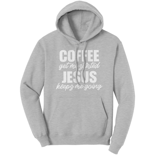 Graphic Hoodie Sweatshirt, Jesus Keeps me Going Hooded Shirt