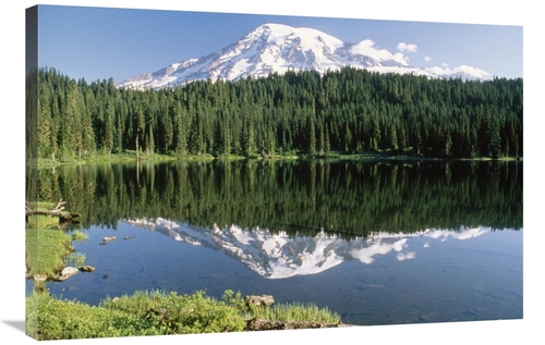 Global Gallery GCS-396691-2436-142 24 x 36 in. Mt Rainier Reflected in