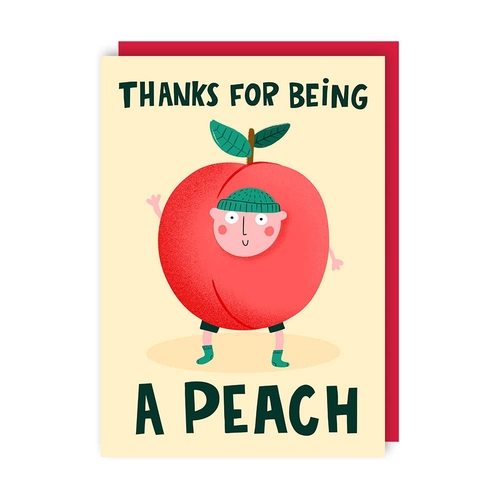 Peach Thank You Card (Pack of 6)