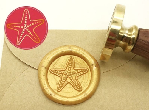 Starfish Wax Seal Stamp Kit Wedding Invitation Sealing Wax