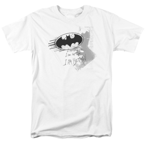 Trevco Batman-I Am Vengeance - Short Sleeve Adult 18-1 Tee - White&#44