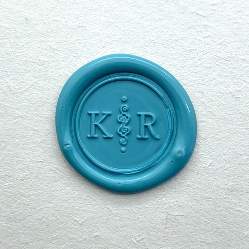 Personalized Initials Wax Seal Stamp Kit - Custom Wedding Invitation