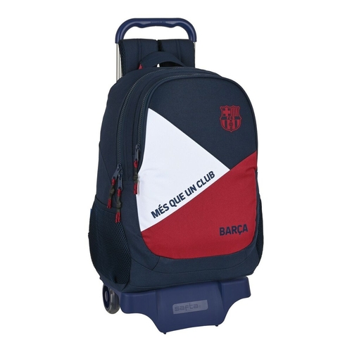 School Rucksack with Wheels F.C. Barcelona Corporativa Blue Maroon 32
