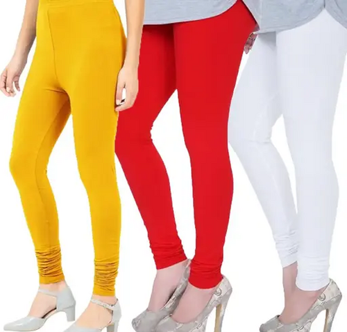 Churidar Leggings for Women | Girls Combo Pack of 3 Multicolor