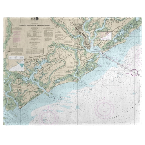 Betsy Drake PM11521 14 x 18 in. Charleston Harbor & Approaches, SC