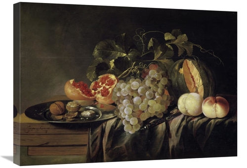 Global Gallery GCS-282121-30-142 30 in. Still Life of a Melon on a Pew