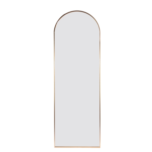 Gold 63x20 inch metal arch stand full length mirror
