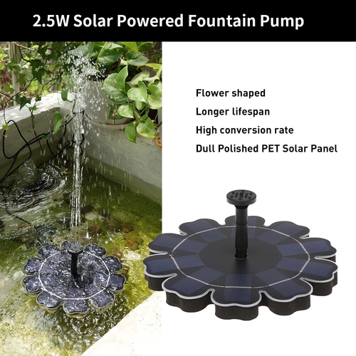 Garden Decoration Water Fountain 2.5W Solar Power