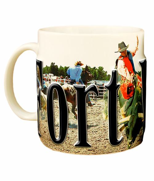 Americaware SMFTW01 Fort Worth 18 oz Full Color Relief Mug