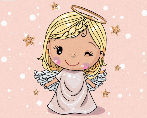 Paint by Numbers - CUTE BLONDE ANGEL