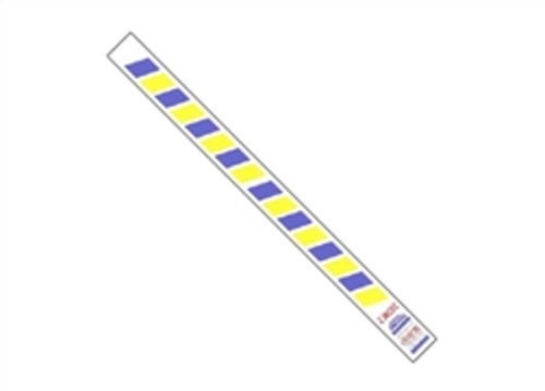 Tyvek WR105 0.75 x 10 in. Blue & Yellow Stripes Wristbands - Case of 5